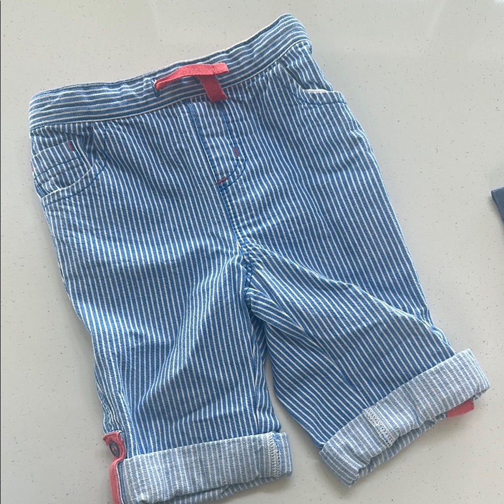 Baby Boden Blue Striped Casual Shorts